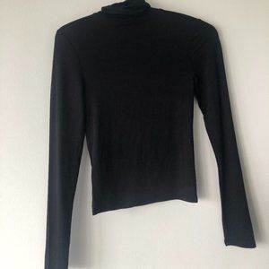 Thin black turtleneck